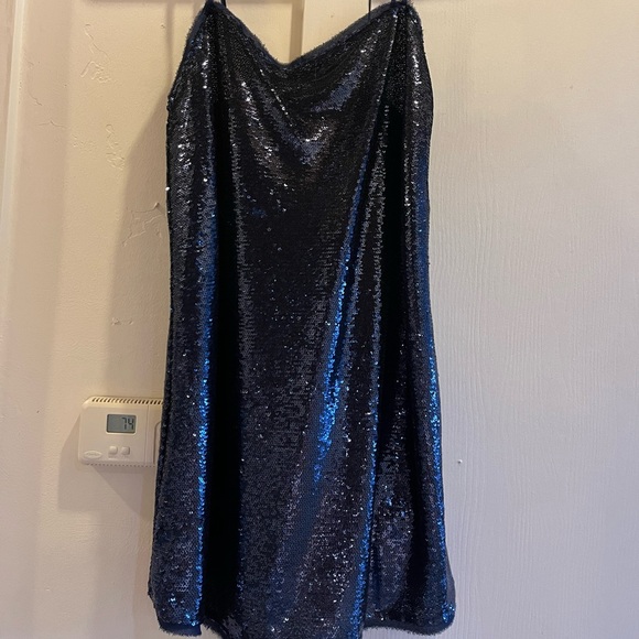 Free People Navy Sparkly Dress - Picture 1 of 2